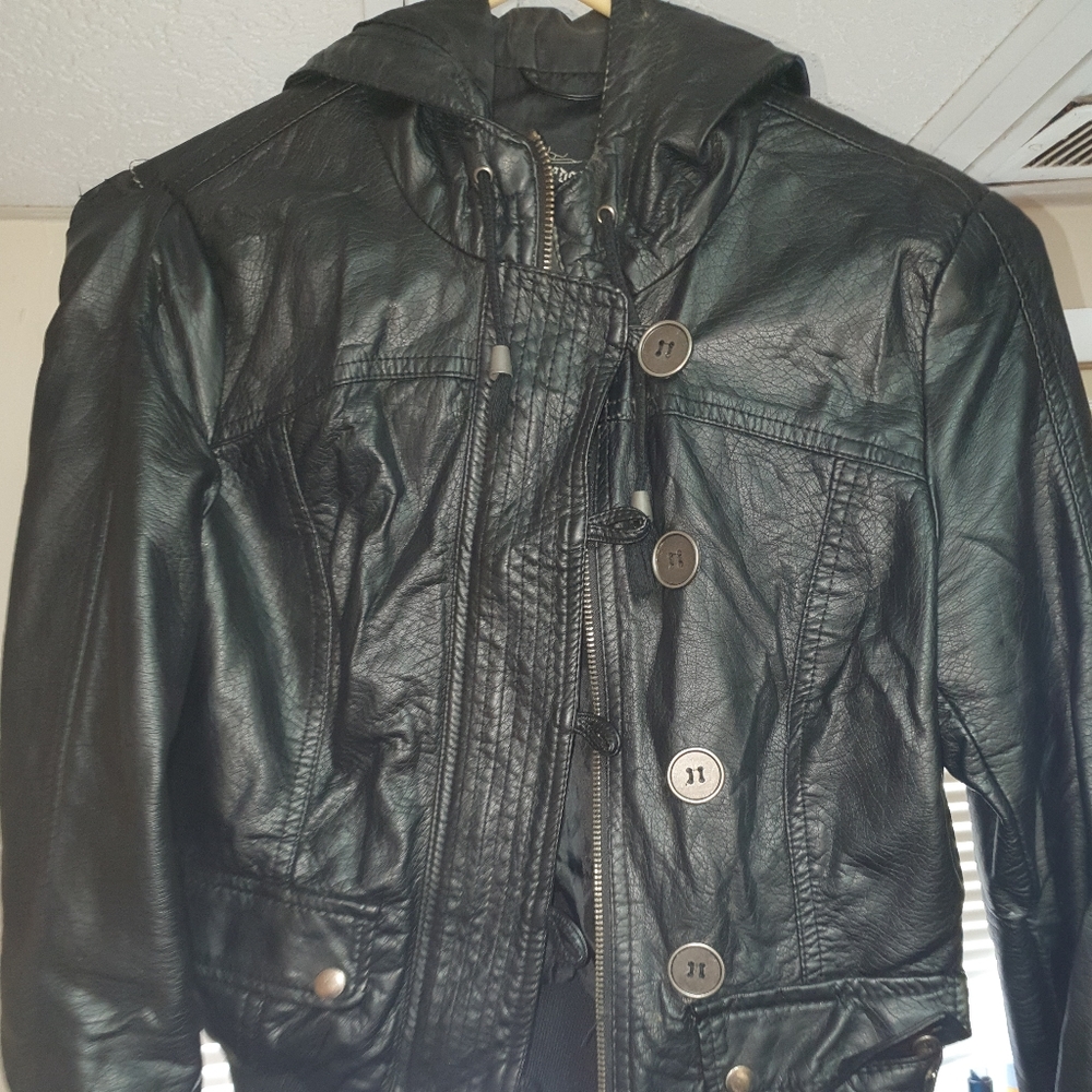 Faux leather jacket